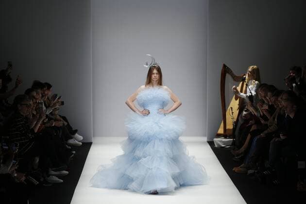 Germany: Danny Reinke at Mercedes Benz Fashion Week in Berlin Berlin. The photo shows models on the catwalk with the Autum Winter 2019 collection of the designer Danny Reinke at Mercedes Benz Fashion Week in the E-Werk in Berlin-Mitte. Berlin Berlin-Mitte Germany e-werk Berlin, Mauerstraße 78-80, 10117 Berlin  SimonexKuhlmey
