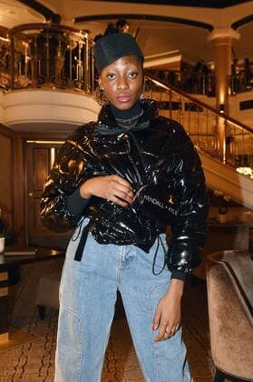 Toni Dreher-Adenuga bei der Marcel Ostertag Fashion Show auf der Fashion Week Berlin Autumn Winter 2019 im The Westin Grand Hotel. Berlin, 16.01.2019