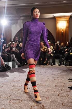 Model bei der Marcel Ostertag Fashion Show auf der Fashion Week Berlin Autumn Winter 2019 im The Westin Grand Hotel. Berlin, 16.01.2019