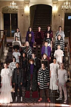 Models bei der Marcel Ostertag Fashion Show auf der Fashion Week Berlin Autumn Winter 2019 im The Westin Grand Hotel. Berlin, 16.01.2019