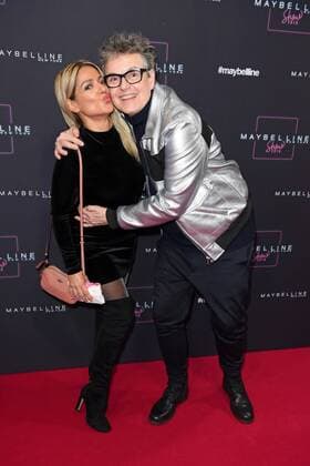 Shirin Tabatabai, Rolf Scheider bei Maybelline New York Show während der Berlin Fashion Week im Postbahnhof am 17.01.2019