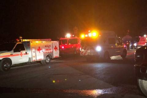 January 18, 2019 - EUM20190118NAC36.JPG .TLAHUELILPAN, Hgo . ExplosionExplosion-Ducto.- 18 de enero del 2019. Hasta el momento se reportan mas de 70 heridos y 20 fallecidos por la explosion de una fuga de combustible de San Primitivo en el municipio de Tlahuelilpan, Hidalgo. En la imagen los cuerpos de emergencia que se encuentran en la zona. Foto: Agencia EL UNIVERSALEELG Copyright: xElxUniversalx