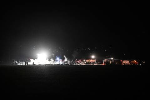 (190119) -- TLAHUELILPAN, Jan. 19, 2019 (Xinhua) -- MEXICO-HIDALGO-PIPELINE-EXPLOSION Photo taken on Jan. 19, 2019 shows the site of a pipeline explosion in the municipality of Tlahuelilpan, Hidalgo state, Mexico. At least 20 people were killed and 54 others injured in a pipeline explosion in the central Mexican state of Hidalgo on Friday, local authorities said. (Xinhua Xin Yuewei) MEXICO-HIDALGO-PIPELINE-EXPLOSION 