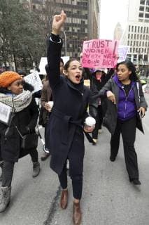 Berühmte Feministinnen, Alexandria Ocasio-Cortez NY: 3rd Annual Women s Rally and March US Congresswoman Alexandria Ocasio-Cortez attends 3rd Annual Women s Rally and March on streets of Manhattan organized by Women s March Alliance New York New York United States Manhattan  LevxRadin
