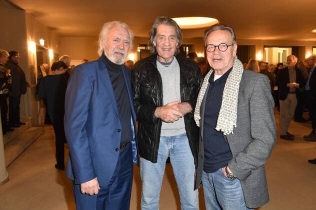Achim Wolff, Winfried Glatzeder und Jürgen Heinrich bei der Premiere des Theaterstücks Hase Hase in der Komödie am Kurfürstendamm im Schiller Theater. Berlin, 20.01.2019 *** Achim Wolff Winfried Glatzeder and Jürgen Heinrich at the premiere of the play Hase Hase in the Komödie am Kurfürstendamm at the Schiller Theater Berlin 20 01 2019 Foto:xF.xKernx xFuturexImage