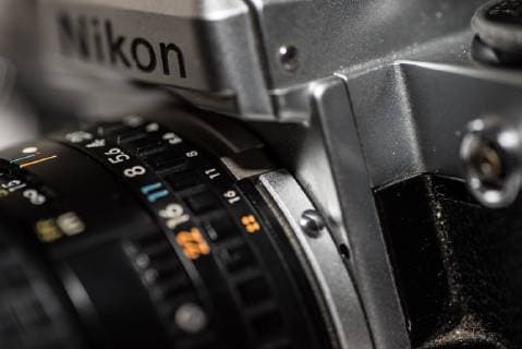 A Nikon FE, a 35 mm SLR manual focus camera introduced by Nikon in 1978 with a Nikon Series E 100 mm f 2.8 telephoto lens A Nikon FE, a 35 mm SLR manual focus camera introduced by Nikon in 1978 with a Nikon Series E 100 mm f 2.8 telephoto lens