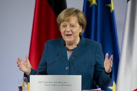 Rede von Bundeskanzlerin Angela MERKEL, Unterzeichnung des Vertrages zwischen der Bundesrepublik Deutschland und der Franzoesischen Republik ueber die deutsch-franzoesische Zusammenarbeit und Integration am 22. Januar 2019 in Aachen Aachen, 22.01.2019