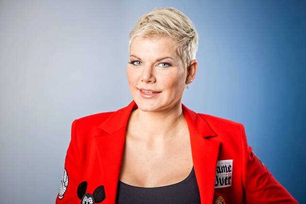 MDR - Riverboat. Sängerin Melanie Müller anläßlich der Aufzeichnung der MDR - Talkshow Riverboat am 25.01.2019 im Studio 3 der Mediacity Leipzig. 20190125SFL0019