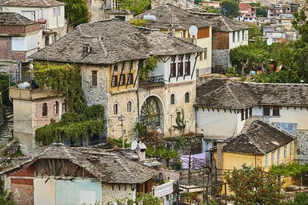 Old City, Gjirokastra (Gjirokaster), UNESCO World Heritage Site, Gjirokastra Province, Albania, Europe Copyright: BrunoxMorandi 712-2777