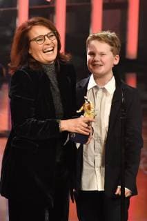 Caroline Link und Julius Weckauf bei der Verleihung des 40. Bayerischen Filmpreises 2018 im Prinzregententheater. München, 25.01.2019