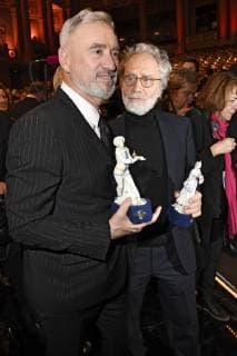 Roland Emmerich und Markus Imhoof bei der Verleihung des 40. Bayerischen Filmpreises 2018 im Prinzregententheater. München, 25.01.2019