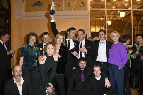 Der Cast von Sauerkrautkoma bei der Verleihung des 40. Bayerischen Filmpreises 2018 im Prinzregententheater. München, 25.01.2019