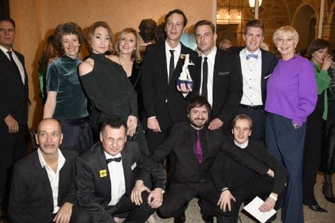 Der Cast von Sauerkrautkoma bei der Verleihung des 40. Bayerischen Filmpreises 2018 im Prinzregententheater. München, 25.01.2019