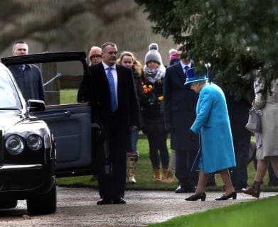 Entertainment Bilder des Tages HM Queen Elizabeth II attends the St. Mary Magdalene Church Sunday morning service, in Sandringham, Norfolk, on January 27, 2019. 