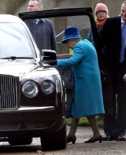 HM Queen Elizabeth II attends the St. Mary Magdalene Church Sunday morning service, in Sandringham, Norfolk, on January 27, 2019. 