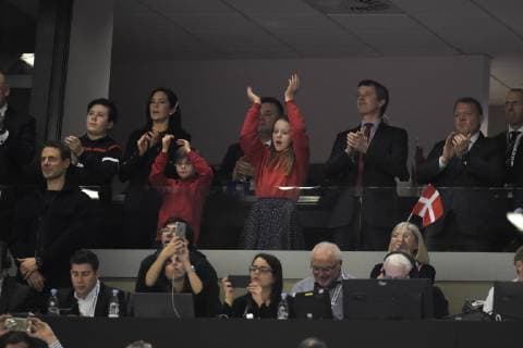 Dänisches Kronprinzenpaar verfolgt Finale der Handball-WM in Herning Kronprinsfamilien. Finale mellem Danmark-Norge i Boxen, Herning, soendag den 27 januar 2019.. , Herning Denmark Copyright: LiselottexSabroex cop108 spdk20190127-172821-L