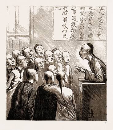 A STREET STORYTELLER, CHINA, 1881  Copyright: LC_140730_0388
