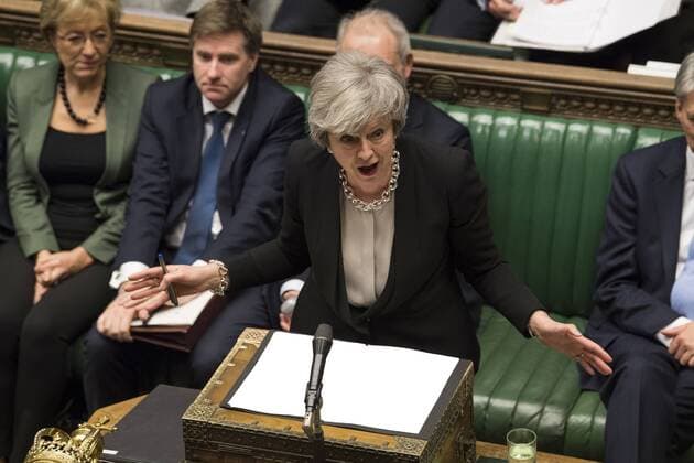 News Themen der Woche KW05 News Bilder des Tages London, Brexit-Abstimmung im britischen Parlament (190129) -- LONDON, Jan. 29, 2019 -- British Prime Minister Theresa May (Front) attends a debate on the Brexit deal amendments in the House of Commons in London, Britain, on Jan. 29, 2019. ) -EDITORIAL USE ONLY- BRITAIN-LONDON-BREXIT DEAL AMENDMENTS-DEBATE UKxParliament MarkxDuffy 