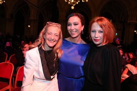 30.01.2019, Wiener Rathaus, Österreichischer Filmpreis 2019, Verleihungsgala d. Akademie des Österreichischen Films im Bild: Kathrin Zechner -ORF, Ursula Strauss, Birgit Minichmayr, Österreichischer Filmpreis 2019