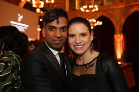 30.01.2019, Wiener Rathaus, Österreichischer Filmpreis 2019, Verleihungsgala d. Akademie des Österreichischen Films im Bild: Ramesh Nair, Conny Kreuter, Österreichischer Filmpreis 2019