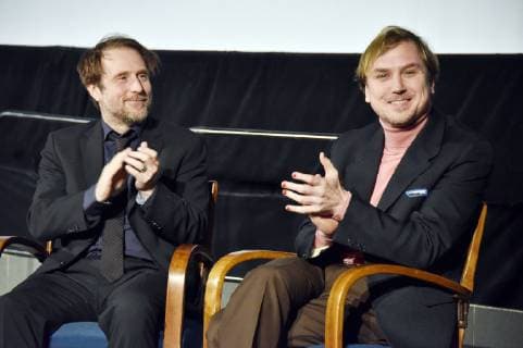 Bjarne Mädel und Lars Eidinger bei der 61. Verleihung vom Ernst-Lubitsch-Preis 2019 im Kino Babylon. Berlin, 30.01.2019