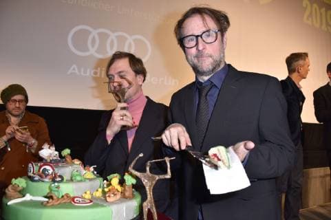 Lars Eidinger und Bjarne Mädel bei der 61. Verleihung vom Ernst-Lubitsch-Preis 2019 im Kino Babylon. Berlin, 30.01.2019