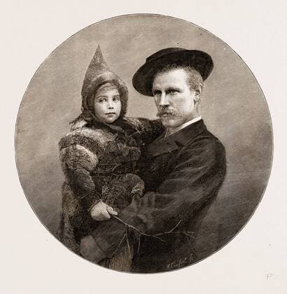 DR. FRIDTJOF NANSEN AND HIS LITTLE DAUGHTER LIV, 1897  Copyright: QL_140609_1619