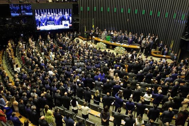 News Themen der Woche KW05 News Bilder des Tages Brasilien, Sitzung des Parlaments in Brasilia General view of the installation ceremony of the Parliament in Brasilia, Brazil, on 1 February 2019. The 513 deputies and the 81 senators of Brazil, inaugurated a new legislature and began to prepare the election of their new authorities, who will define the rhythm of the projects proposed by the Government of Jair Bolsonaro. Members of the Brazilian Parliament inaugurated a new legislature !ACHTUNG: NUR REDAKTIONELLE NUTZUNG!  Copyright: xJoédsonxAlvesx AME6740 20190201-636846374714719311