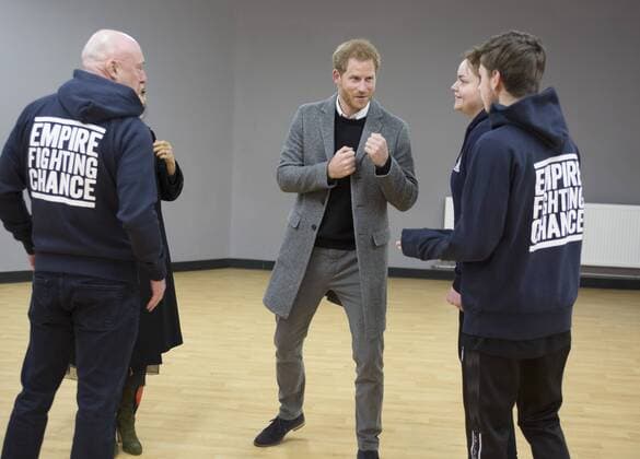 Entertainment Themen der Woche Entertainment Bilder des Tages . 01 02 2019. Bristol, United Kingdom. Prince Harry and Meghan Markle, The Duke and Duchess of Sussex, during a visit to the Boxing Charity, Empire Fighting Chance in Bristol, United Kingdom.  xPoolx xi-Imagesx IIM-19229-0001