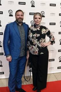 Lotte Andersen og ledsager ankommer til uddeling af ROBERT-priserne i Koebenhavn, soendag den 3 februar 2019. . , Denmark Copyright: LiselottexSabroex COP102 spdk20190203-175650-L