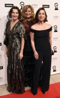 Karen-Lise Mynster, Paprika Steen og Sofie Graaboel ankommer til uddeling af ROBERT-priserne i Koebenhavn, soendag den 3 februar 2019. . , Denmark Copyright: LiselottexSabroex COP102 spdk20190203-184802-L
