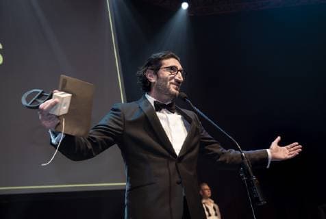 Robert-Priserne Verleihung in Kopenhagen Fares Fares modtager en Robert for bedste mandelige birolle for sin rolle i filmen Journal 64 ved uddelingen i Koebenhavn, soendag 3 februar 2019. . , Copenhagen Denmark Copyright: Scanpix LiselottexSabroex COP102 spdk20190203-194109-L