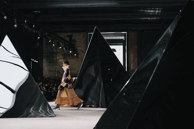 A model walking the runway during the Munthe Fall 2019 show during Copenhagen Fashion Week in Denmark - Jan 31, 2019 - CPHFW: Munthe Fall 2019, Copenhagen Denmark  Copyright: xZachxDoddsx h_00577469