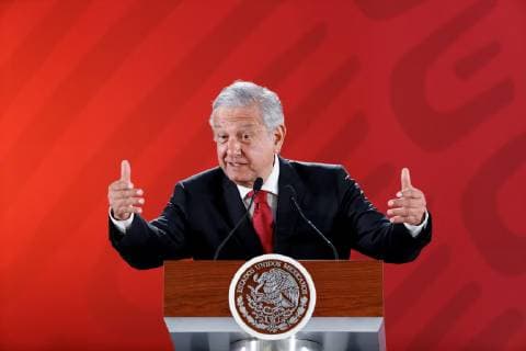 Mexiko, Pressekonferenz von Präsident Obrador President of Mexico, Andres Manuel Lopez Obrador, speaks during his morning press conference at the National Palace in Mexico City, Mexico, 05 February 2019. Lopez Obrador said on Tuesday that he will not respond to accusations by White House chief Donald Trump, and attributed the Republican s remarks to Mexico as electoral purposes . EFE Jose Mendez Lopez Obrador will not respond to Trump s words for electoral purposes !ACHTUNG: NUR REDAKTIONELLE NUTZUNG!  Copyright: xJoséxMéndezx AME8536 20190205-636849831751616839