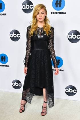 Katherine McNamara arriving at the Disney ABC TCA Winter Press Tour in Pasadena, California - Feb 5, 2019 - Disney ABC TCA Winter Press Tour 2019, Pasadena California United States Langham Huntington Hotel  Copyright: xOxConnorx h_00578139