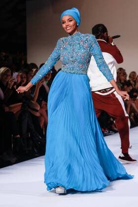 NEW YORK, NY - FEBRUARY 8: Halima Aden attends Sherri Hill NYFW Fall 2019 Fashion Show at Cipriani 42nd Street on February 8, 2019 in New York City. Copyright: xDiegoxCorredor MediaPunchx