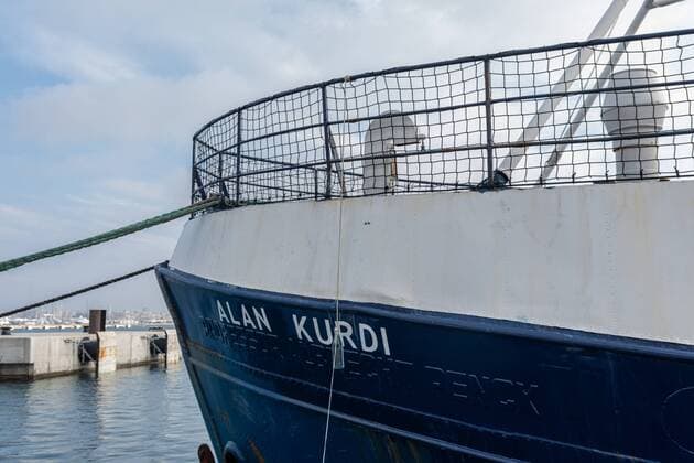 Das Sea-Eye-Rettungsschiff Alan Kurdi (ehemals Professor Albrecht Penck )