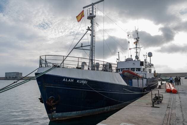 Das Sea-Eye-Rettungsschiff Alan Kurdi (ehemals Professor Albrecht Penck )