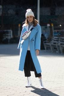 A chic showgoer attending the Self Portrait show during New York Fashion Week - Feb 9, 2019 - NYFW: Fall 2019 Street Style Day 3, New York New York United States  Copyright: xMichellexSangsterx h_00579099