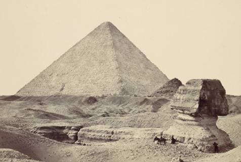 The Sphynx and Great Pyramid, Geezeh, 1857, Albumen silver print from glass negative, Photographs, Francis Frith (British, Chesterfield, Derbyshire 1822–1898 Cannes, France)  Copyright: Artokoloro AM170720_031731