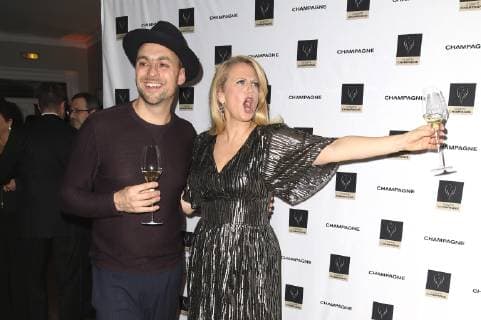 Max Mutzke und Barbara Schöneberger bei der Verleihung des Champagne-Preis für Lebensfreude 2019 im Hotel Louis C. Jacob. Hamburg, 11.02.2019