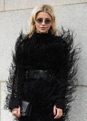 Blogger Caroline Daur attending the Carolina Herrera show during New York Fashion Week - Feb 11, 2019 - NYFW: Fall 2019 Street Style Day 5, New York New York United States  Copyright: xx h_00579893