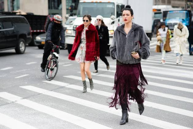 A chic showgoer attending the Zimmermann show during New York Fashion Week - Feb 11, 2019 - NYFW: Fall 2019 Street Style Day 5, New York New York United States  Copyright: xx h_00580095