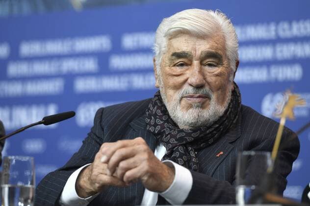bei der Pressekonferenz zu Es hätte schlimmer kommen können - Mario Adorf auf der Berlinale 2019 69. Internationale Filmfestspiele Berlin im Hotel Grand Hyatt. Berlin, 12.02.2019
