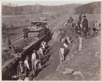 Excavating for Y at Devereaux Station, Orange & Alexandria Railroad, 1863, Albumen silver print from glass negative, Photographs, Andrew Joseph Russell (American, 1830–1902)  Copyright: Artokoloro AM170720_055123