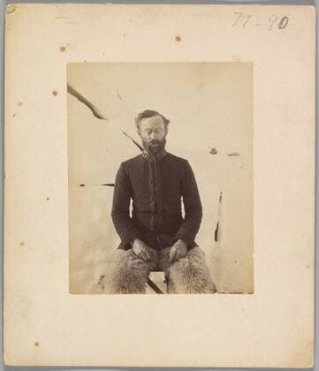 Self-Portrait , 1893–95, Albumen silver print from glass negative, Image: 4 1 2 × 3 9 16 in. (11.4 × 9 cm), Photographs, Robert E. Peary (American, 1856–1920)  Copyright: Artokoloro AM170720_055547