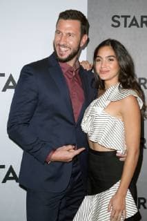 LOS ANGELES, CA - FEBRUARY 12: Pablo Schreiber and Melissa Barrera at the STARZ TCA Red Carpet Event at 71Above in Los Angeles, California on February 12, 2019. Copyright: xFayexSadoux