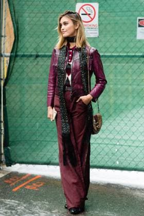 Sarah Ellen attending the Coach show during New York Fashion Week - Feb 12, 2019 - NYFW: Fall 2019 Street Style Day 6, New York New York United States  Copyright: xMichellexSangsterx h_00580428