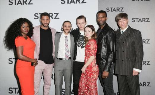 12 February 2019 - Los Angeles, California - Yetide Badaki, Ricky Whittle, Omid Abtahi, Bruce Langley, Emily Browning, Demore Barnes, Crispin Glover. 2019 Starz Winter TCA Tour held at 71Above. Photo Credit: PMA AdMedia 235272 2019-02-12 Etats-Unis  Copyright: xAdMediax STAR_235272_127
