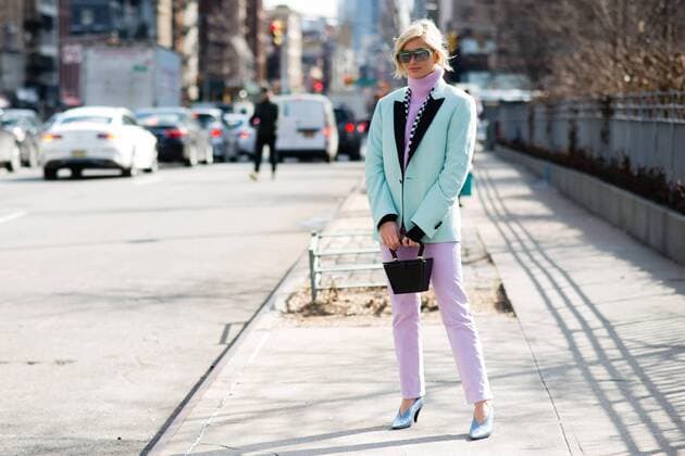 Xenia Adonts attending the Staud show during New York Fashion Week - Feb 13, 2019 - NYFW: Fall 2019 Street Style Day 7, New York New York United States  Copyright: xMichellexSangsterx h_00580814